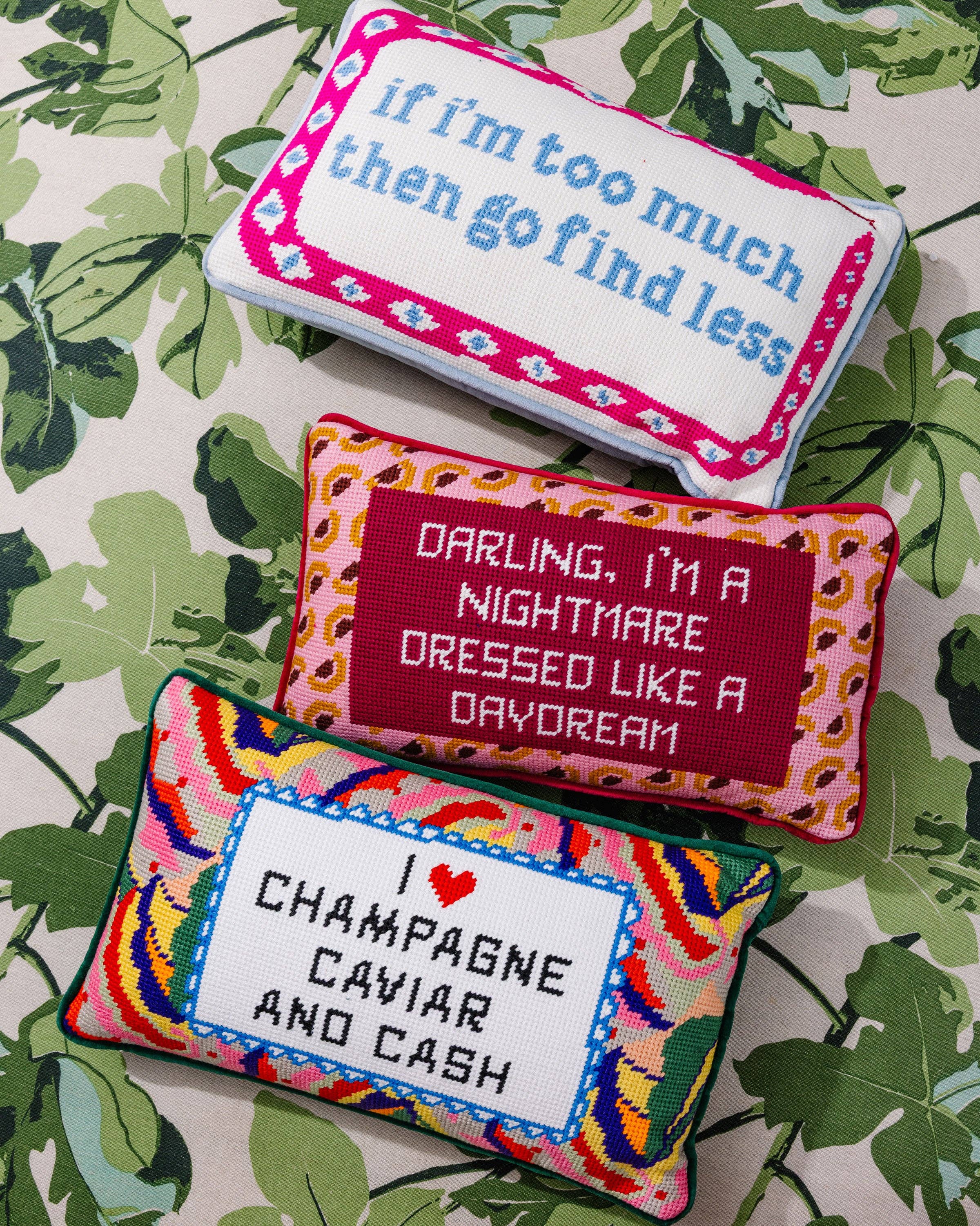 Dressed Like A Daydream Needlepoint Pillow