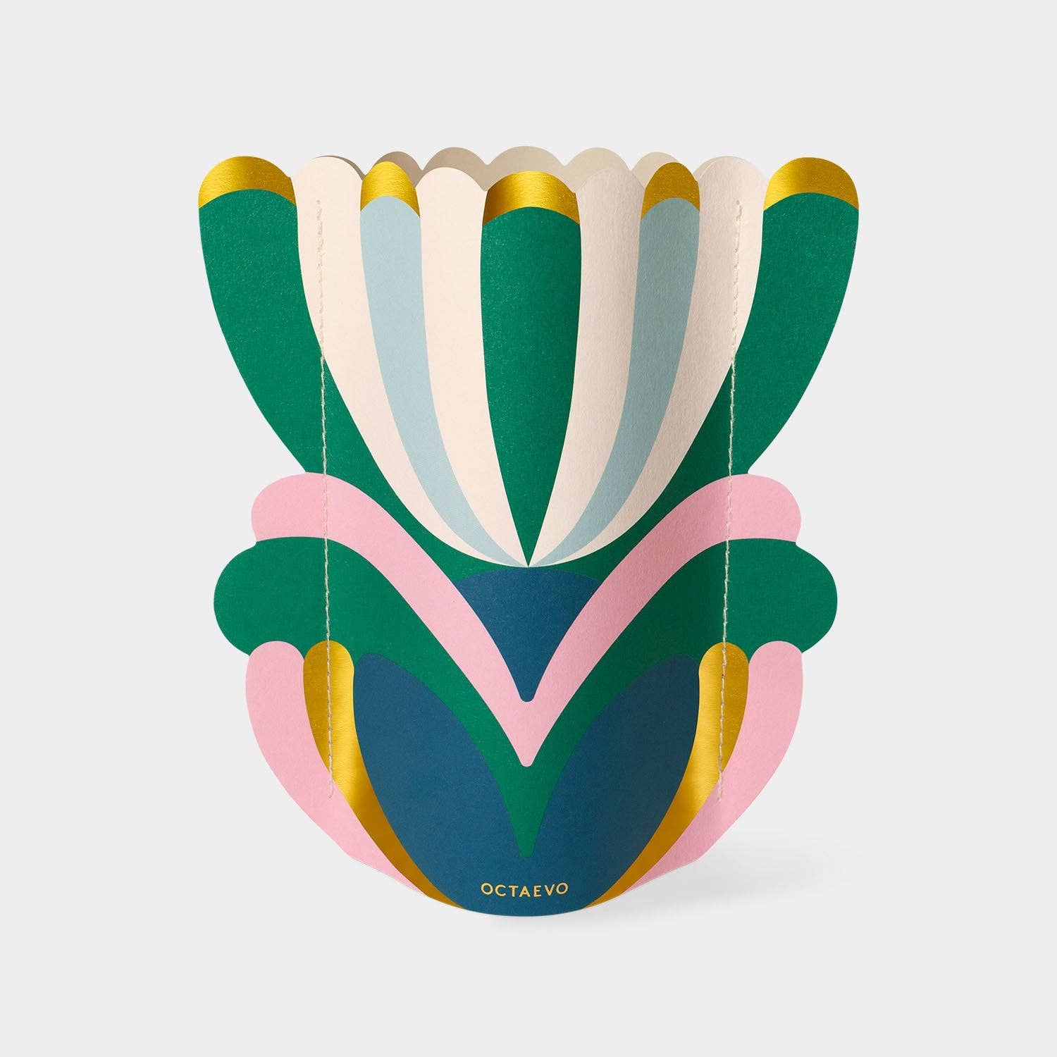 OCTAEVO Elysia Mini Paper Vase, Flower Vase & Card Set