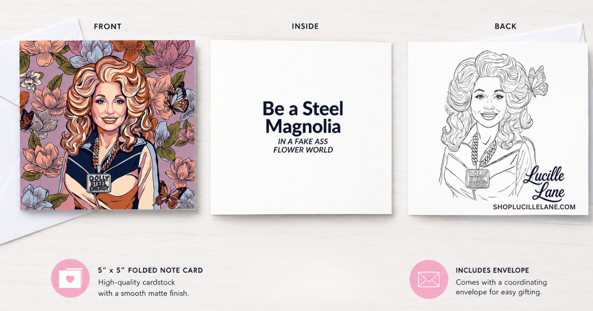 Dolly Steel Energy Note Cards