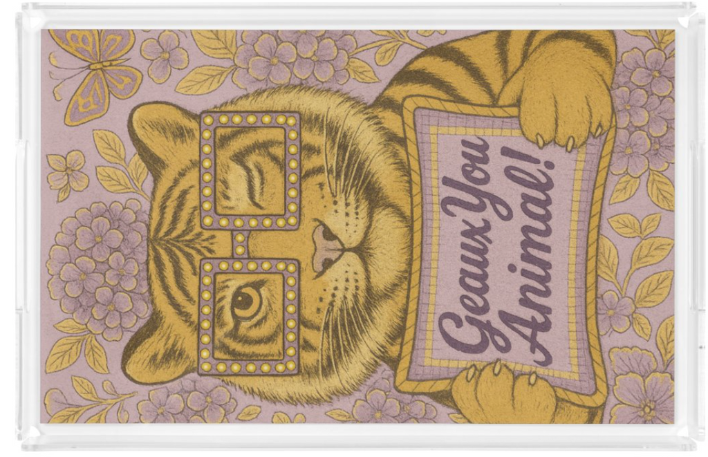 Geaux You Animal Acrylic Tray