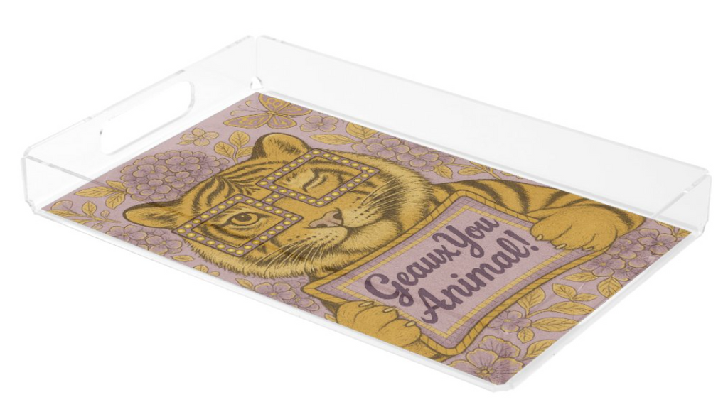 Geaux You Animal Acrylic Tray