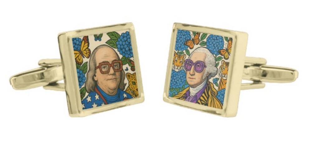 Founding Father Fashionistas Cufflinks Square
