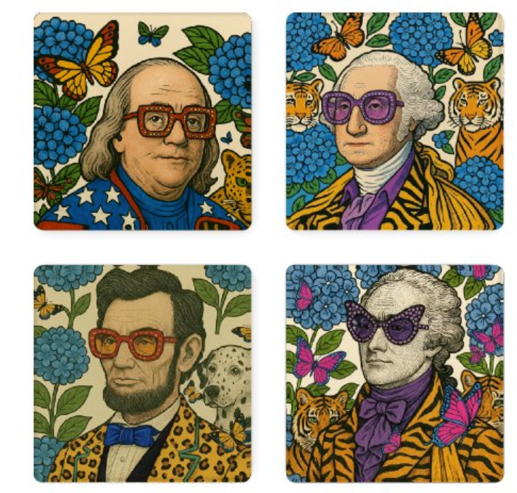 Fierce Founders: Acrylic Coaster Set
